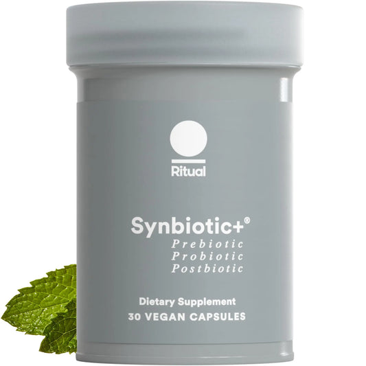 Ritual Synbiotic+ Probiotic, Prebiotic, Postbiotic, 3-in-1 Supplement for Gut Health and Digestive Support, Regularity, Bloat, Immune, Vegan Delayed-Released Daily Capsule, Women and Men, 30 Day RitualAU supplements