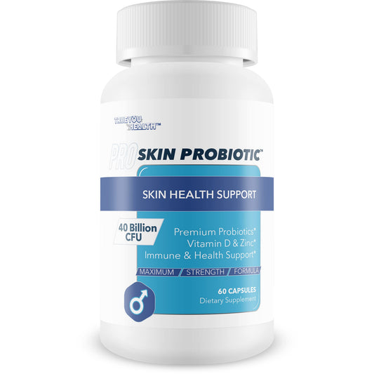 Pro Skin Probiotic - Skin Health Supporting Probiotic with Immune Support - Promote Healthy Skin Microbiome from Inside Out - Health Starts in the Gut - Support Reduced Breakouts, Redness, & Puffiness True You HealthUS supplements