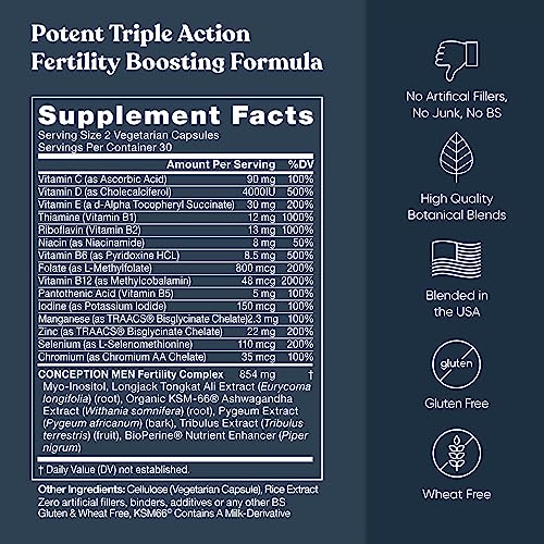 Conception For Him – Fertility Supplements for Men, Male Fertility Booster & Prenatal Eu Natural Au supplements
