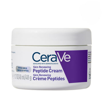 CeraVe Skin Renewing Night Cream, Niacinamide, Peptide Complex, and Hyaluronic Acid Moisturizer for Face, 1.7 Ounce, Packaging may Vary