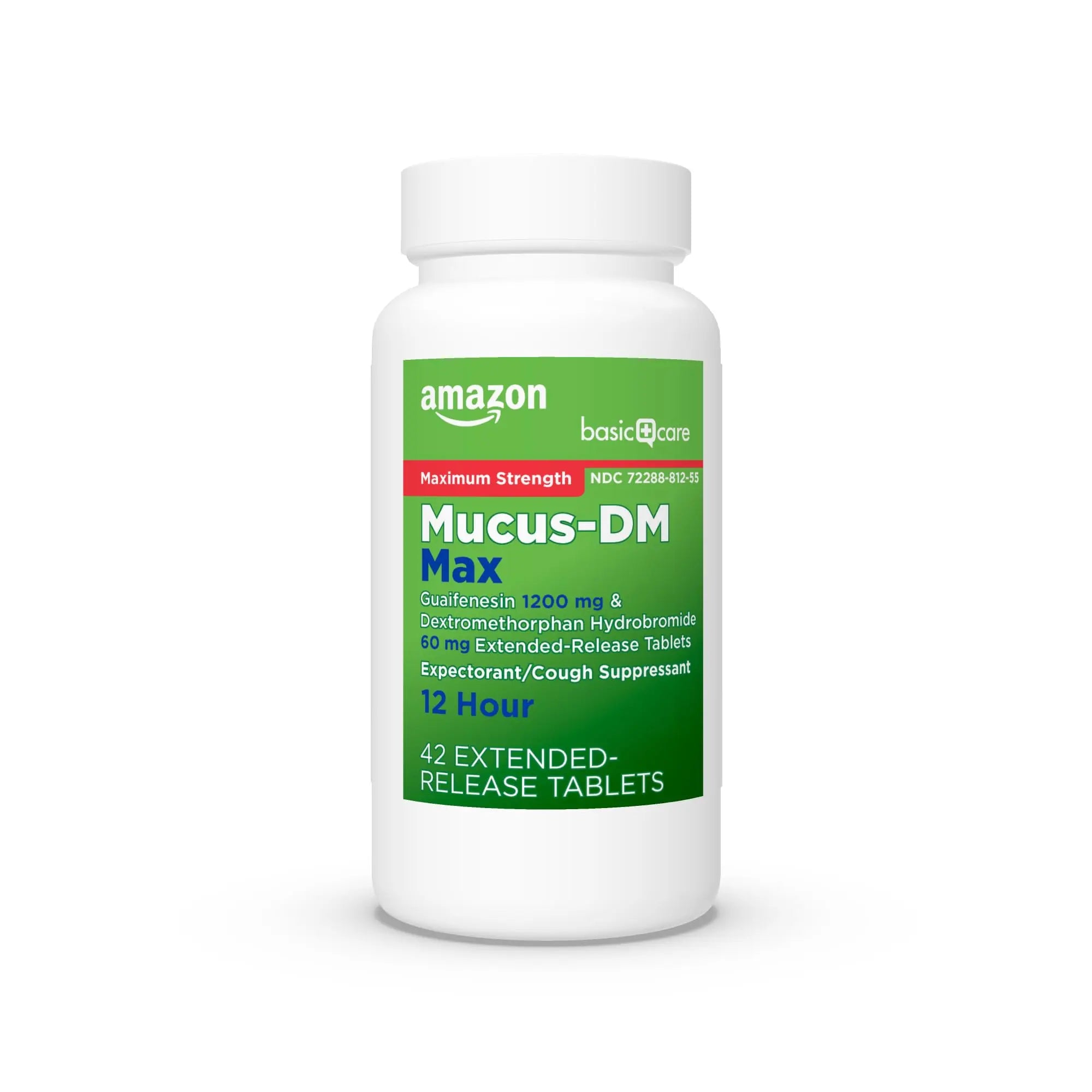 Amazon Basic Care Maximum Strength Mucus DM, Expectorant and Cough Suppressant Extended-Release Tablets, 42 Count Amazon Basic Care Au supplements
