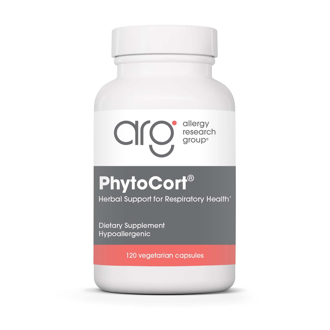 Allergy Research Group PhytoCort Supplement - Respiratory Support, Lung Health, Lung Detox, Lung Cleanse, Healthy Breathing, Herbal Support, Reishi, Licorice, Noni, Vegetarian Capsules - 120 Count Allergy Research Group Au supplements