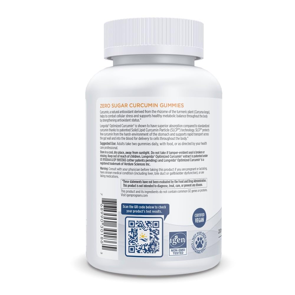 Nordic Naturals Zero Sugar Curcumin Gummies, Mango - 60 Gummies - 200 mg Optimized Curcumin Extract - Great Taste - Antioxidant Support, Healthy Metabolic Balance - Non-GMO, Vegan - 30 Servings Nordic Naturals Au supplements