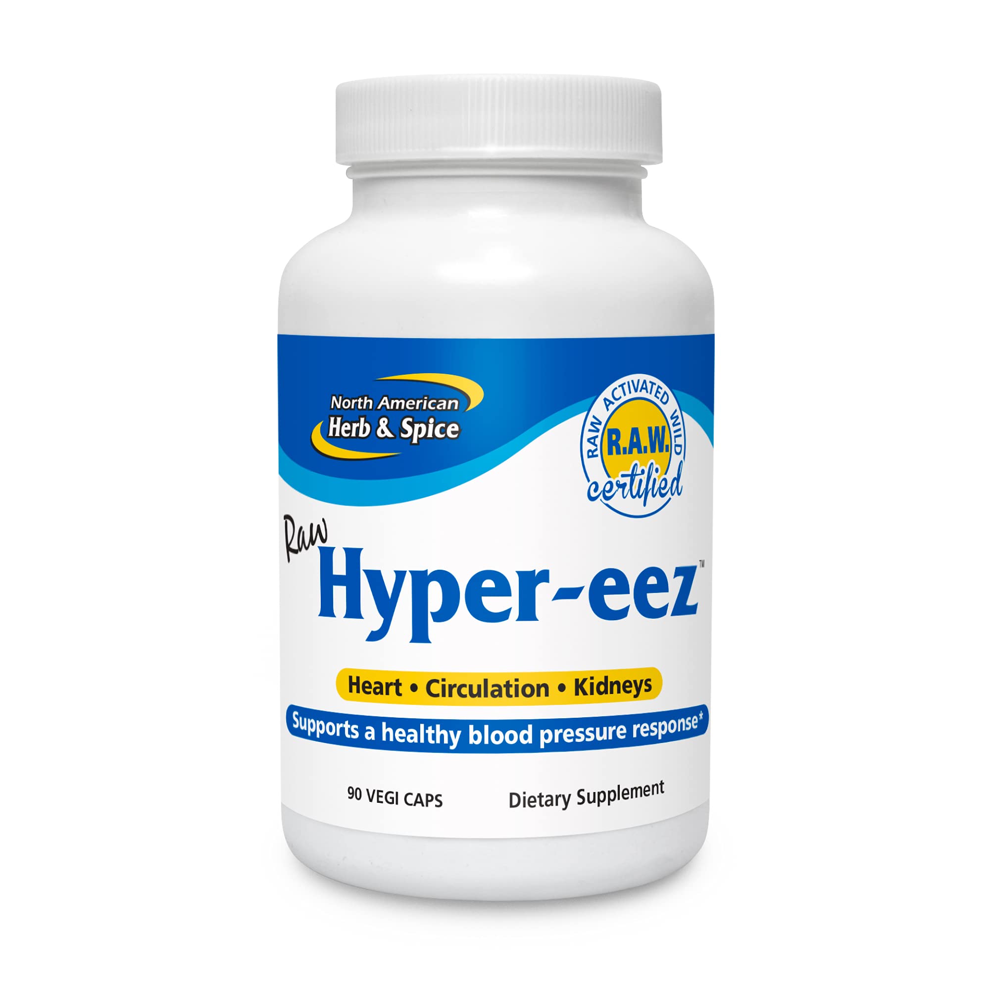 NORTH AMERICAN HERB & SPICE Hyper-eeZ - 90 Vegi Caps - Herbs, Spices, Flowers, Berry Blend - Blood Pressure & Circulation Support - Assists with Heart, Circulation, Kidneys - Non-GMO - 90 Servings NORTH AMERICAN HERB & SPICE Au supplements