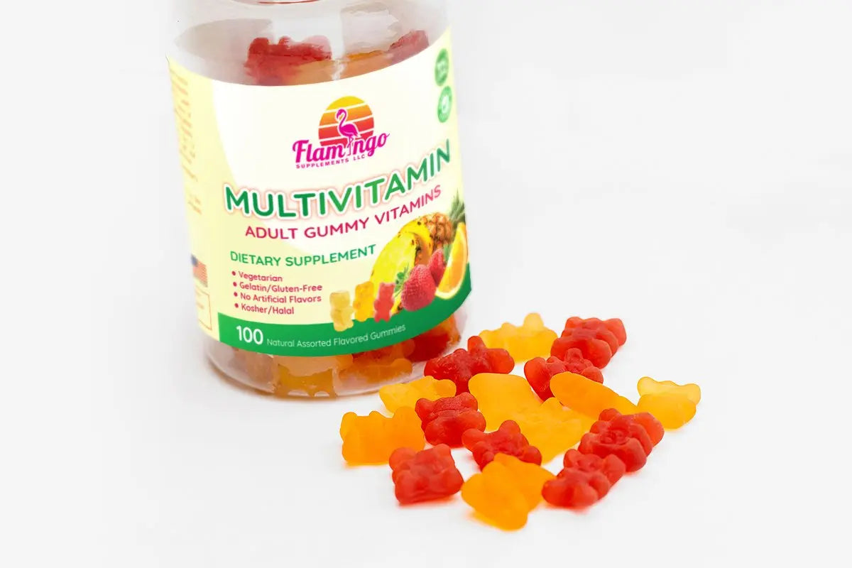 Flamingo Supplements Multivitamin Gummies | Vegan Friendly, Kosher Halal NO Gluten or Gelatin, no GMO| for Men, Women & Kids| Flamingo Supplements Au supplements