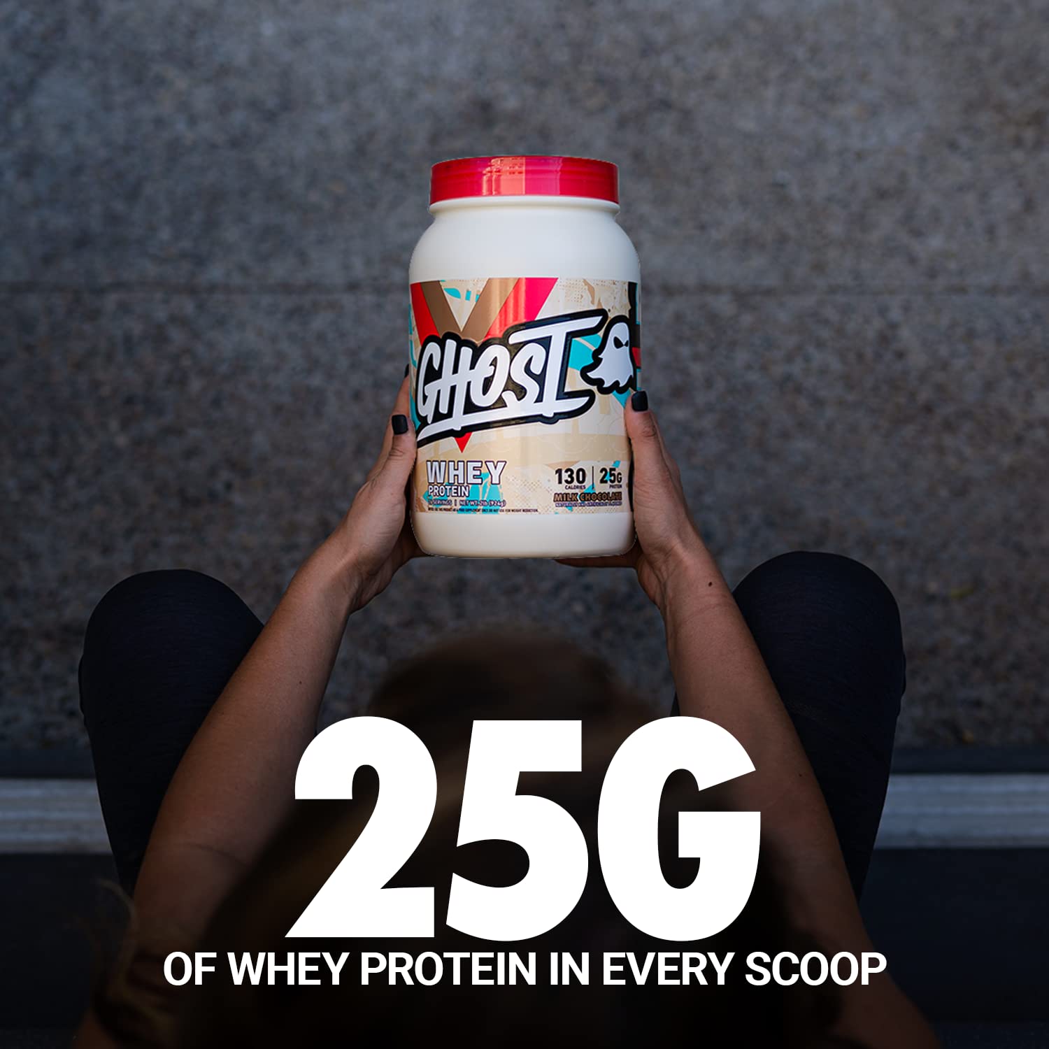 GHOST Whey Protein Powder, Milk Chocolate - 2LB Tub, 25G of Protein - Flavored Isolate GHOST Au supplements