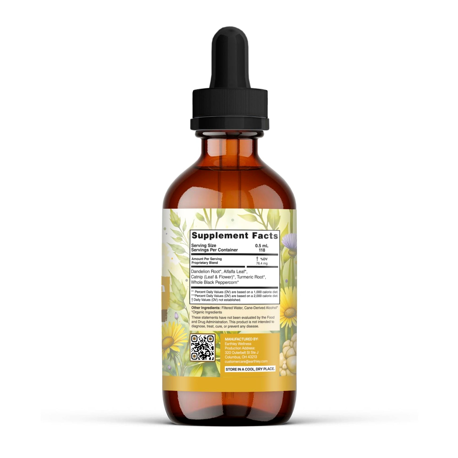 Earthley Wellness Postpartum Balance, Supports and Balances Female Hormones, Supports Postpartum Recovery, Smooths Out Mood Swings, Essential Herbs Like Dandelion Root, Catnip, & Alfalfa (2oz) Earthley Wellness Au supplements