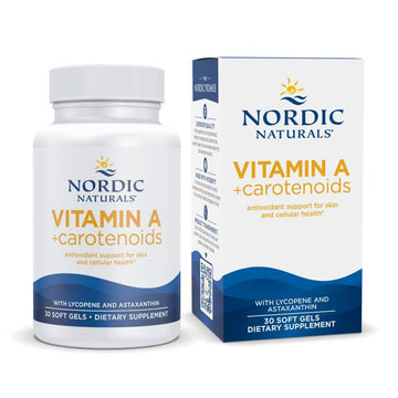 Nordic Naturals Vitamin A + Carotenoids, Unflavored - 30 Soft Gels - Lycopene & Astaxanthin - Supports Skin, Cellular Health - Non-GMO - 30 Servings Nordic Naturals Au supplements