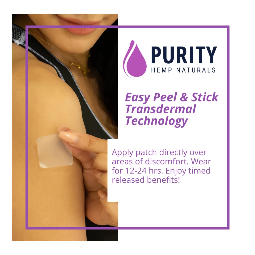 Body Discomfort Patch 120 mg - 15 ct (8 mg ea.) Lasts 24 Hours. Sweat & Water Resistant. Convenient & Discreet. For Use On Any Part Of The Body. Plant-Based Extended-Release Patch Purity Hemp Naturals Au supplements