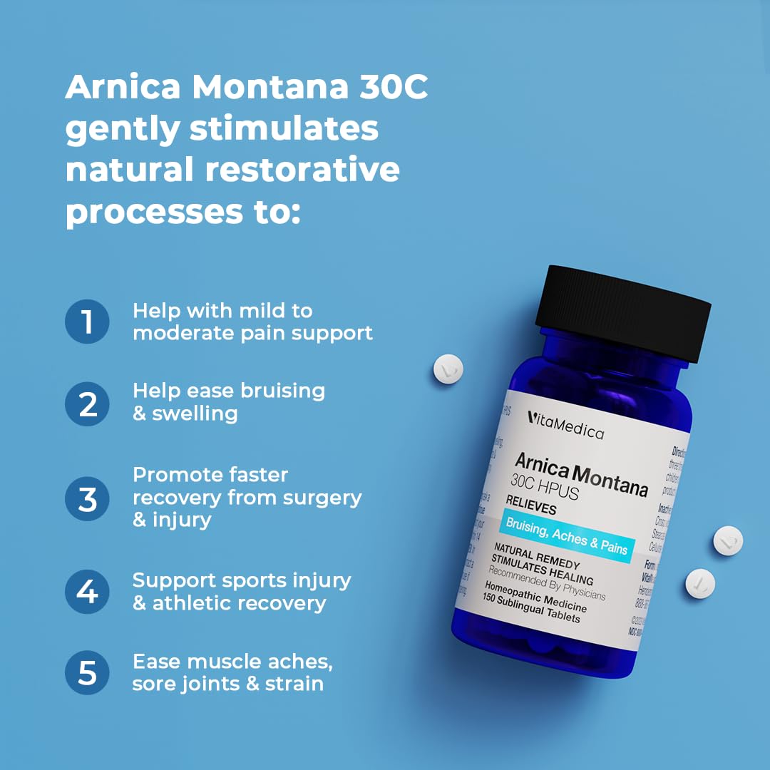 VitaMedica Arnica Montana 30C Rapid Dissolve Tablets for Natural Pain, Bruising, and Swelling Support VitaMedica Au supplements