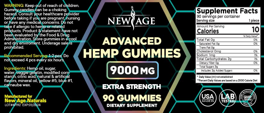 NEW AGE Naturals Advanced Hemp Gummies - Natural Hemp Oil Infused Gummies NEW AGE Au supplements