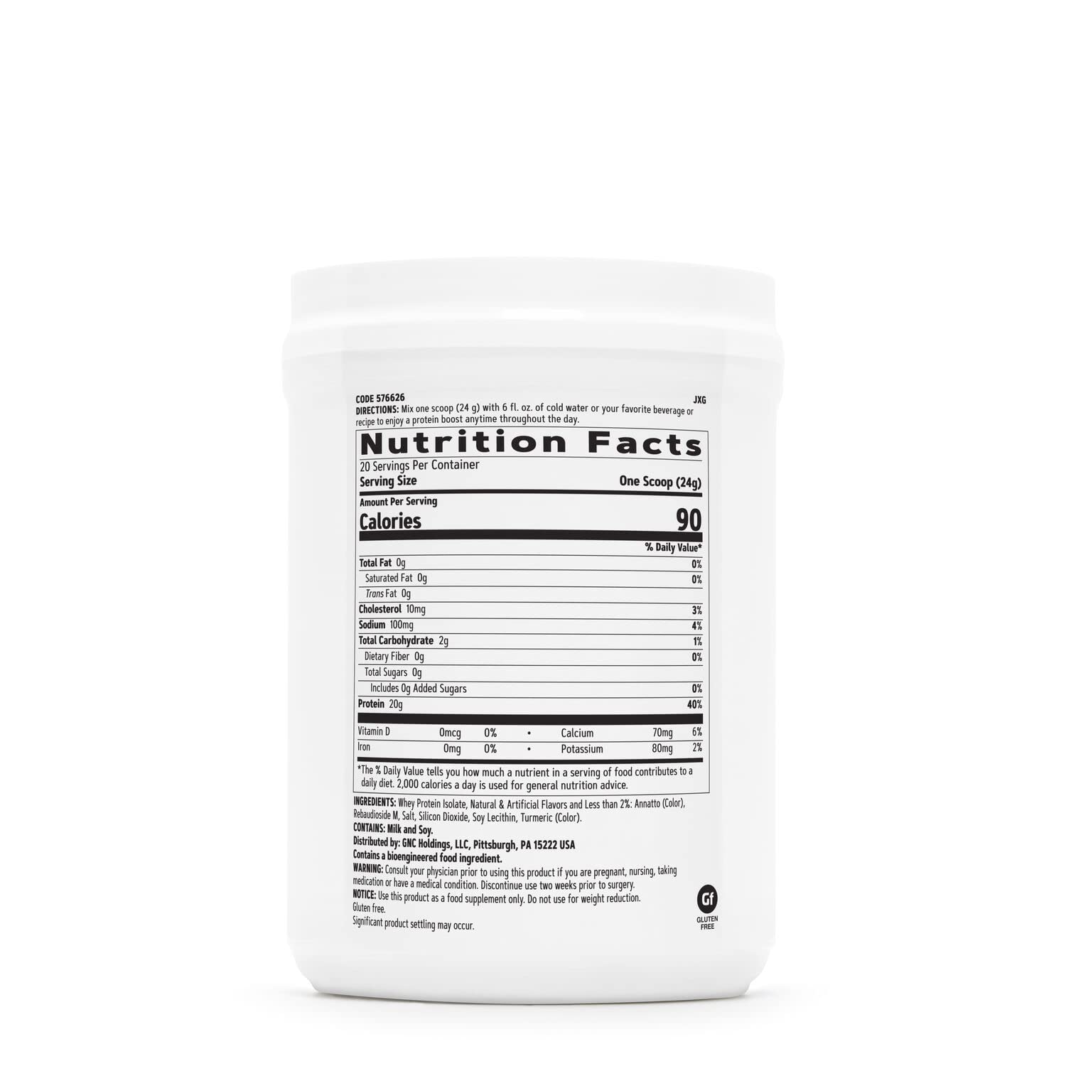 GNC Total Lean Zero Sugar Protein - French Vanilla - 20 Servings GNC Au supplements
