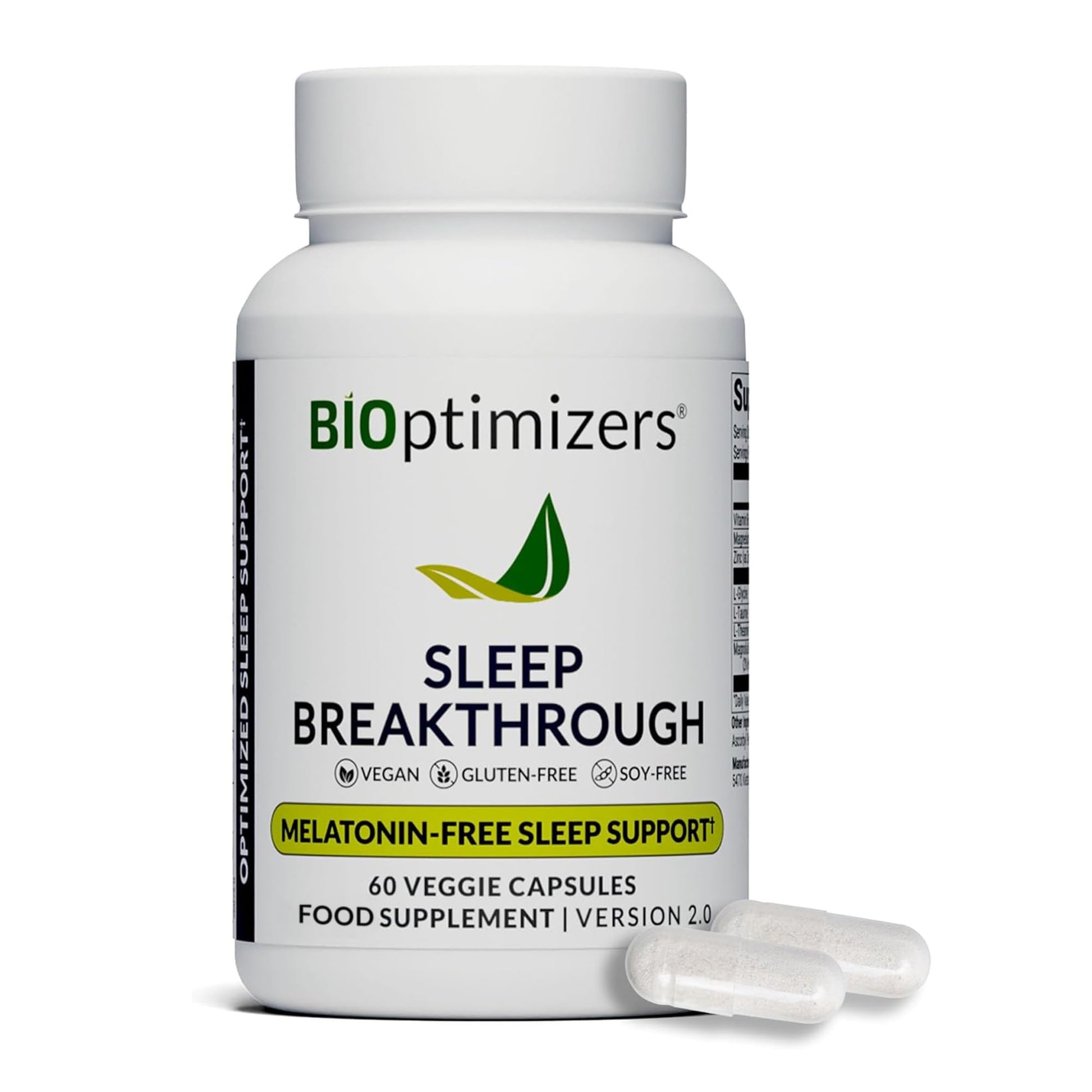 BIOptimizers Sleep Breakthrough Capsules - Natural Support Supplement | Calming Relief Aid for Adults | Non-Habit Forming | 60 Capsules BIOptimizers Au supplements