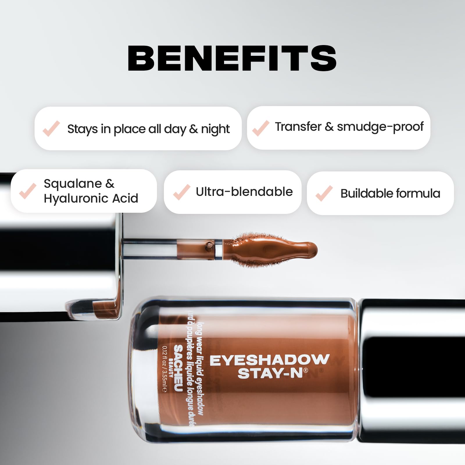 Sacheu Liquid Eyeshadow STAY-N Longwear Eye Makeup — Buildable Highly Pigmented & Blendable Eye Shadow Cream in Matte & Shimmer Finishes, Candy Dipp’d Sacheu Au supplements