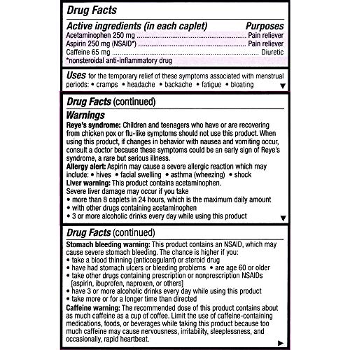 Pamprin Max Menstrual Pain Relief, Maximum Strength, Caplets, 24 ct. Pamprin Au supplements
