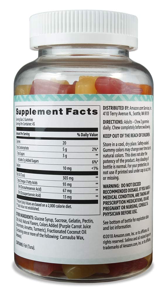 Amazon Basics Fish Oil 303 mg, Lemon, Orange & Strawberry-Banana flavors Amazon Basics Au supplements