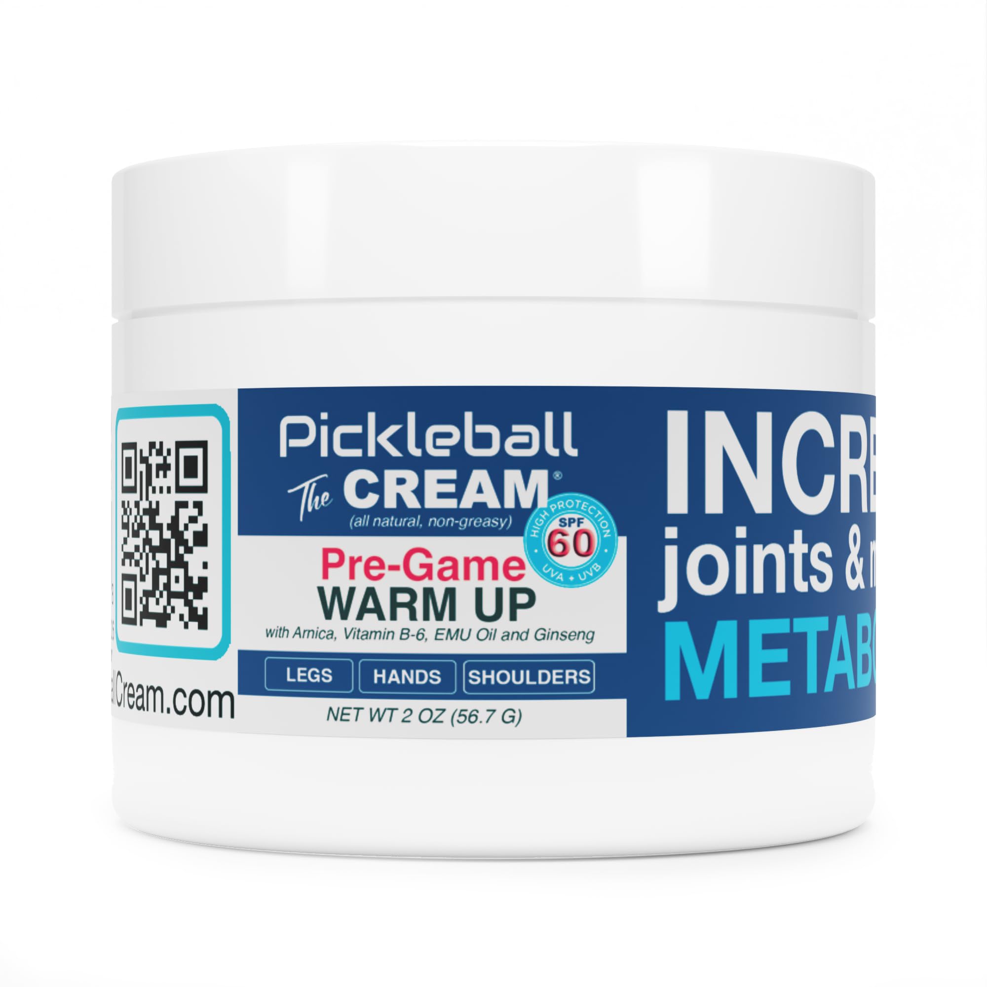 Pickleball Cream PRE-Game Warm UP SPF 60 Joint & Muscle Therapy Cream Grip Strength Pickleball Paddle Control Accurate Ball Shots Joints Muscles Metabolism Oxygen Pain Prevention Maximum Performance Pickleball Cream Au supplements