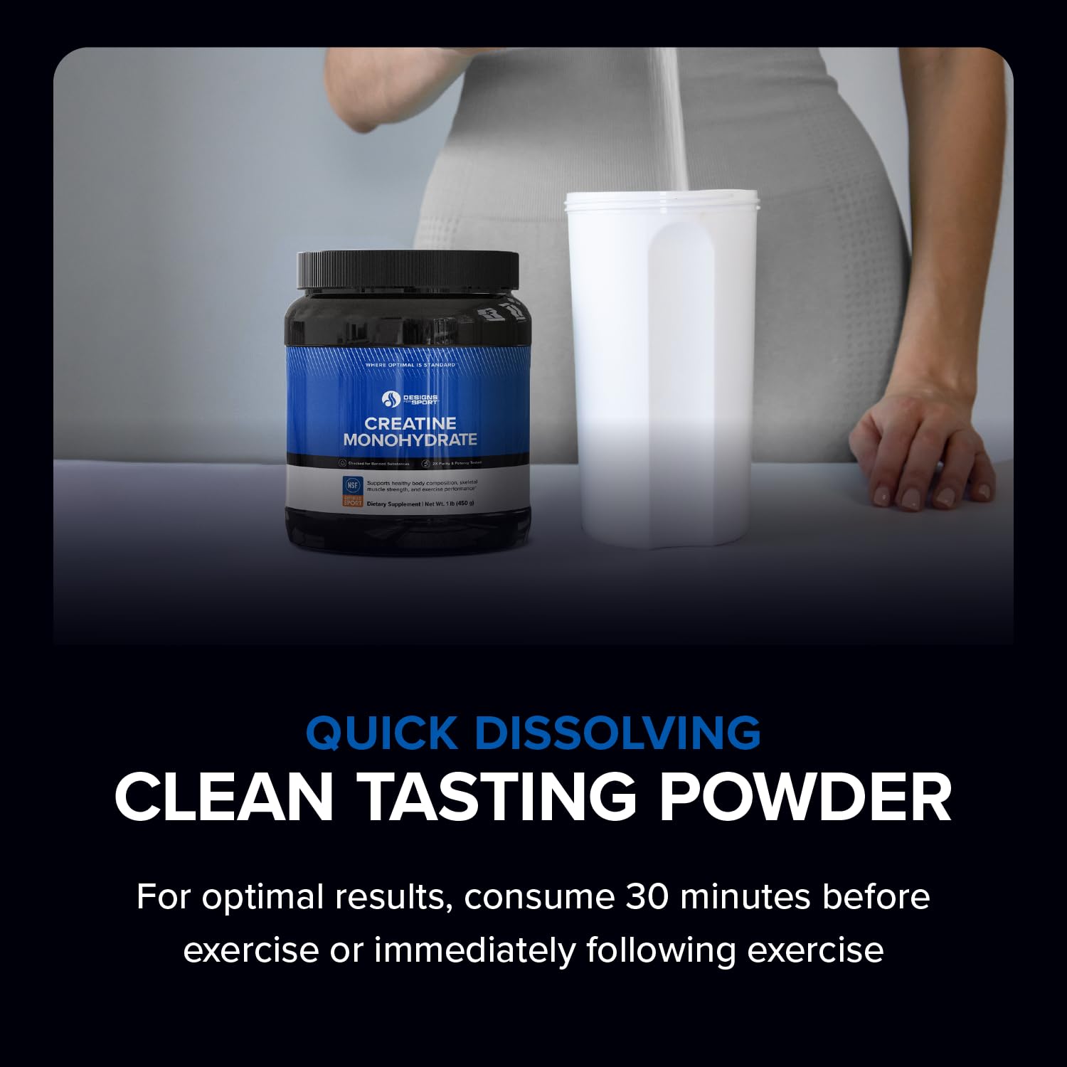 Designs for Sport Creatine Monohydrate Powder - NSF Certified for Sport Creatine Designs for Sport Au supplements