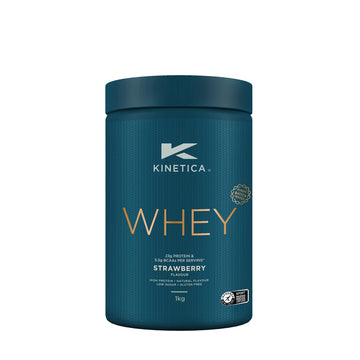 Kinetica Premium Whey Protein Powder | Grass Fed | Strawberry | 1kg | 33 Servings Kinetica Au supplements
