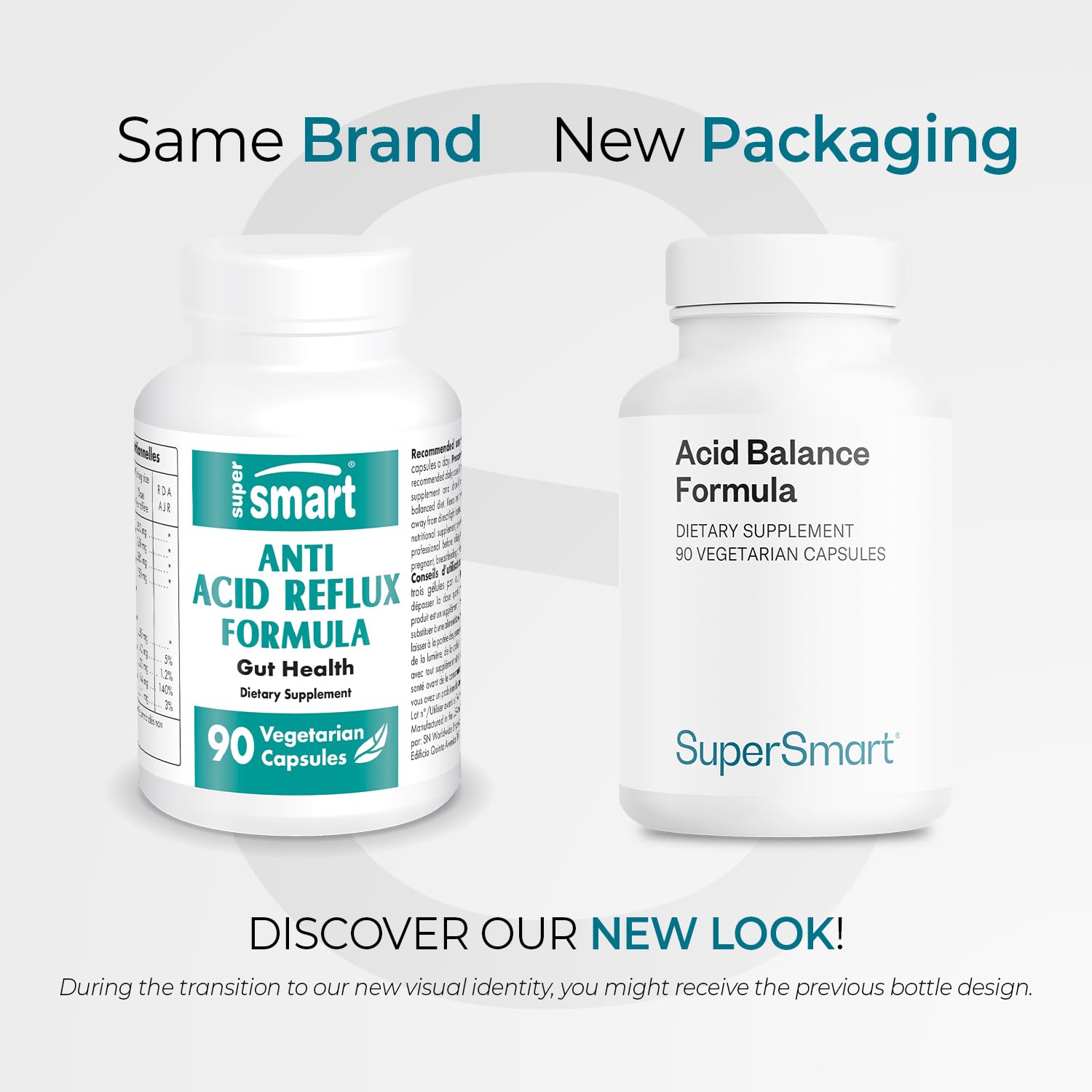 Supersmart Acid Balance Formula (Advanced Complex) - with Zinc L-Carnosine, Slippery Elm Extract, Licorice Root | Non-GMO & Gluten Free - 90 Vegetarian Capsules Supersmart Au supplements
