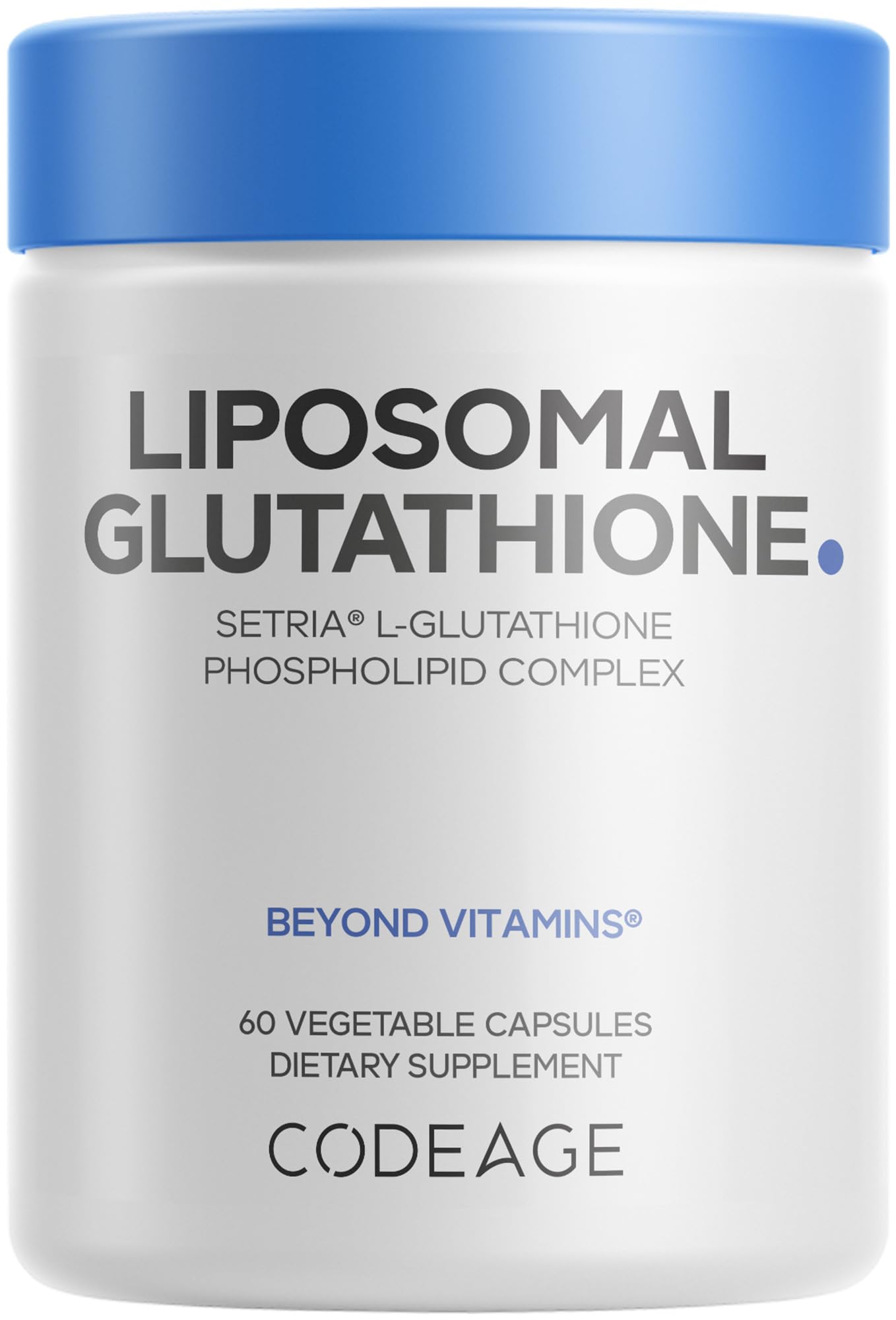 Codeage Liposomal Glutathione Supplement - Pure Reduced Setria L-Glutathione, Liposomal Delivery, Phospholipid Complex - Encapsulated Glutathione Powder Pills - Vegan, Non-GMO - 60 Capsules Codeage Au supplements