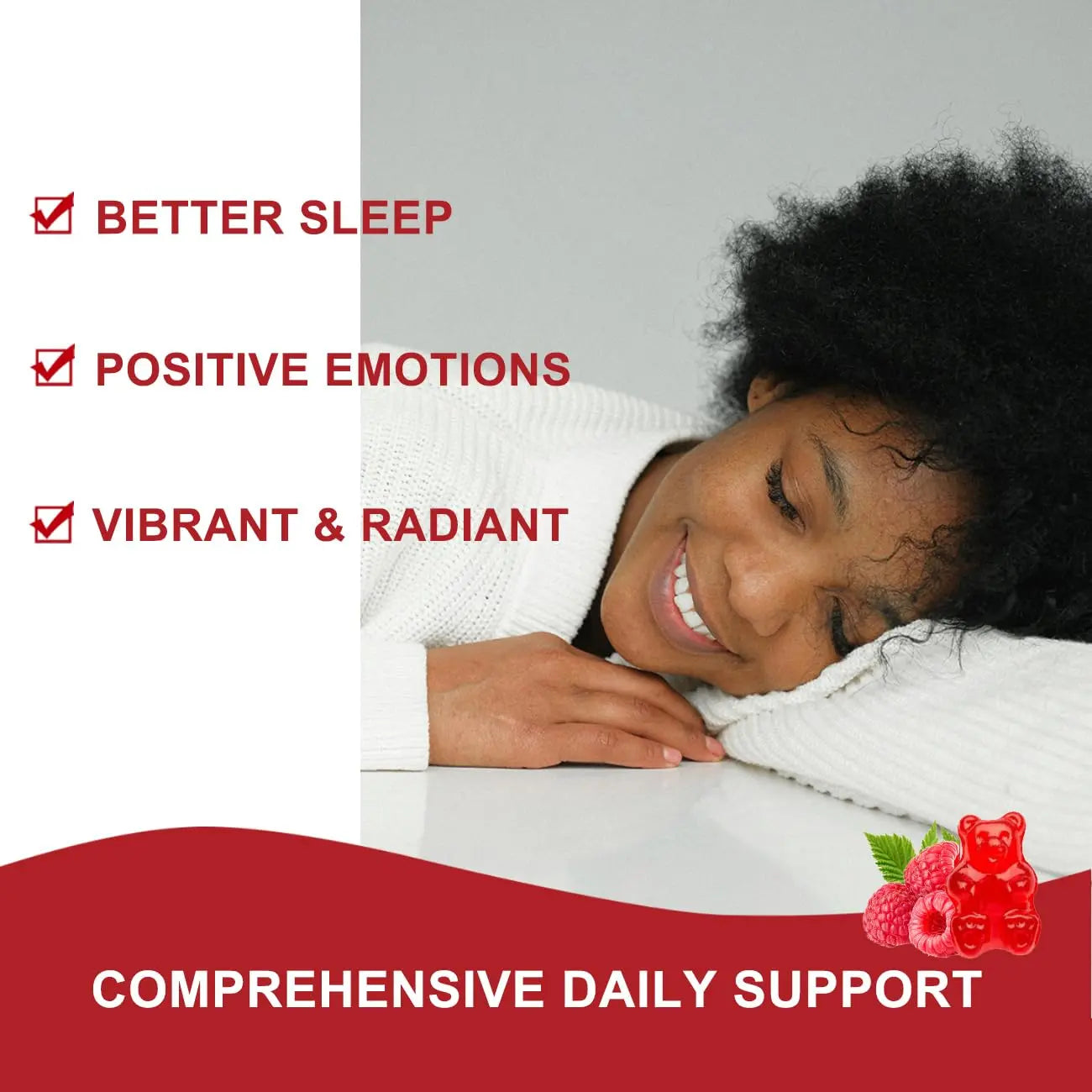 Cofure Triple Magnesium Complex 900 mg, Magnesium Glycinate, Citrate, Malate with Potassium, Calcium, Vitamin B6 for Calm & Sleep - Vegan, Non-GMO, Gluten Free - 120 Raspberry Gummies for Adults Cofure Au supplements