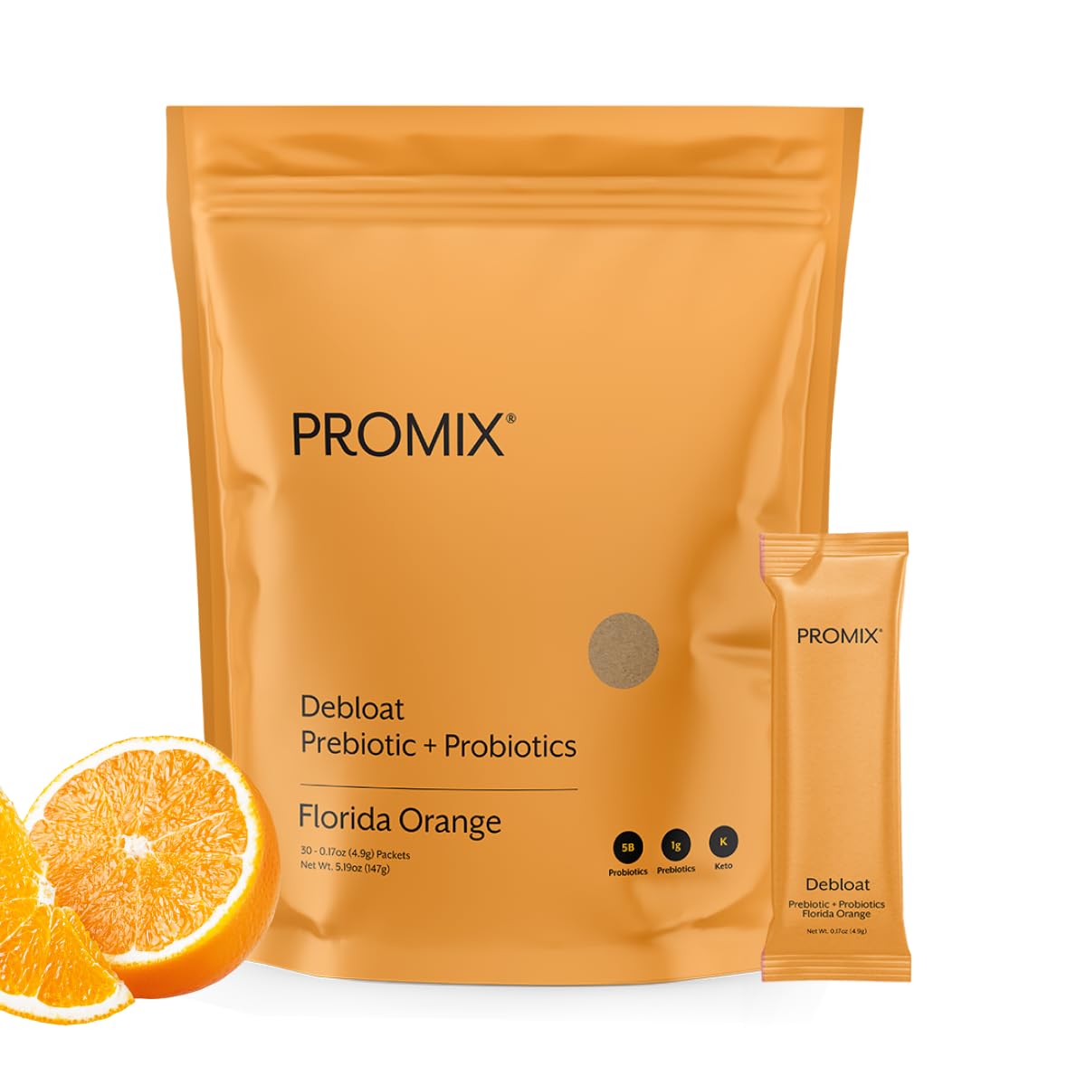 ProMix Nutrition Debloat Prebiotics and Probiotics with Baobab - Rich in Vitamin C, Bloating Relief, Immune Support - Orange - 30 Servings (Pack of 30) ProMix Nutrition Au supplements