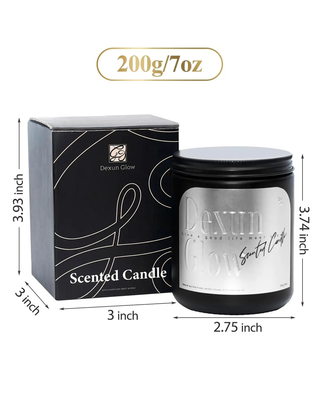 Aromatherapy Candle, Handcrafted with Natural Soy Wax and Essential Oils for Home Scented Appreciation Dexun Glow uk supplements