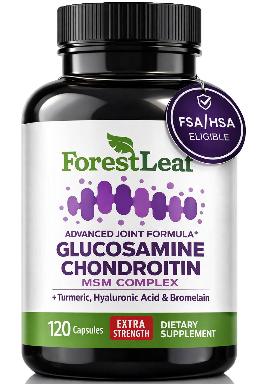 ForestLeaf Glucosamine Chondroitin MSM Joint Supplement Complex - 1200mg - 120 Caps ForestLeaf Au supplements