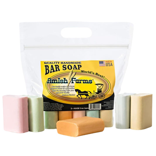 Amish Farms Natural Bar Soap 5-Pack Variety – Handmade Cold Process Moisturizing Soap Bars, Large Hand-Cut, Made in USA Amish FarmsUS supplements