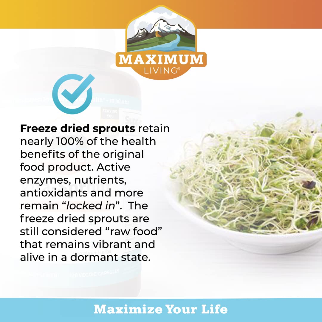 Maximum Living - Vita-Sprout Whole-Food Multivitamin & Phytonutrient Blend - 120 Capsules Maximum Living Au supplements