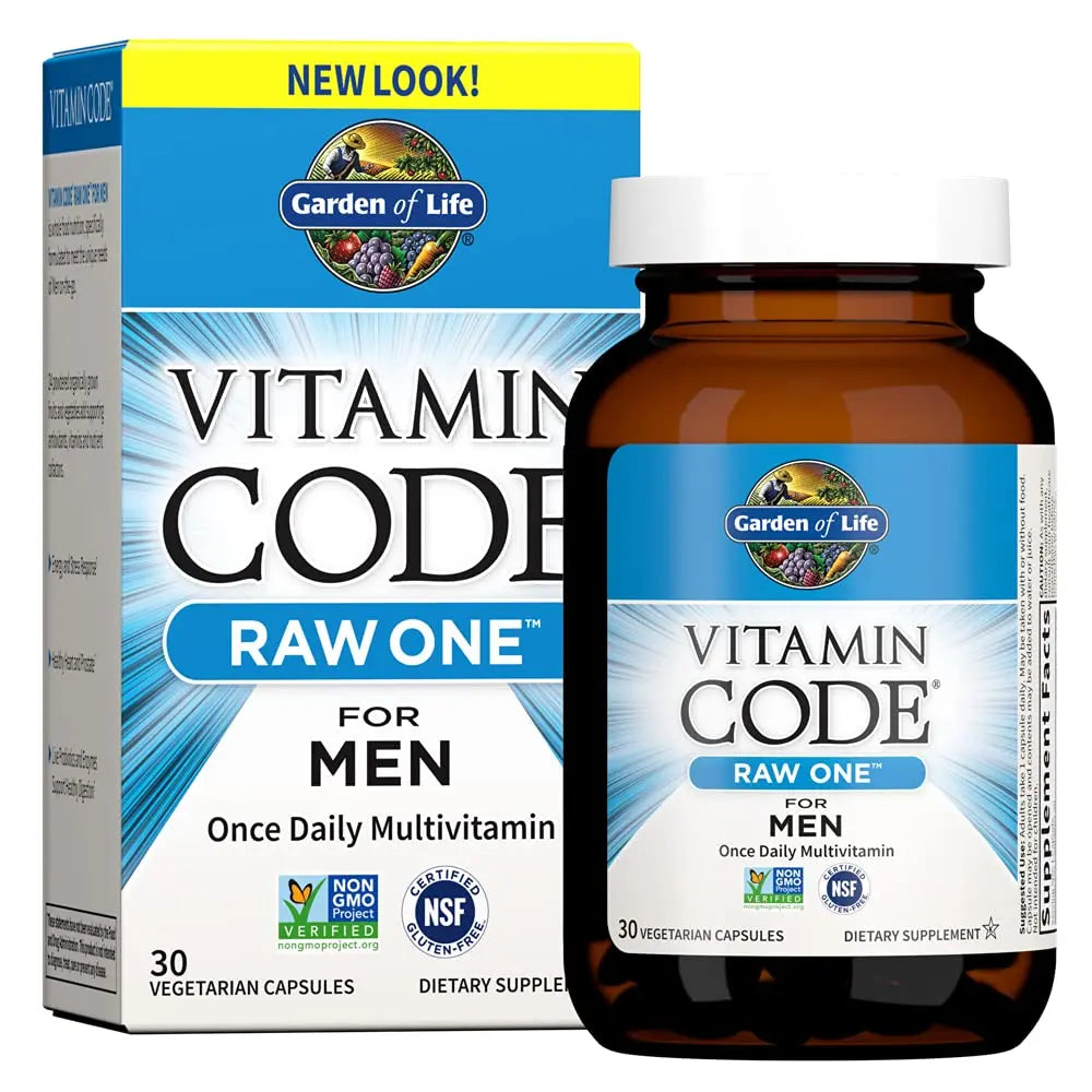 Garden of Life Vitamin Code Raw One for Men, Once Daily Multivitamin, 30 Capsules, One a Day Mens Vitamins Plus Fruit, Veggies & Probiotics Garden of Life Au supplements