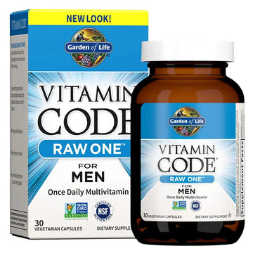Garden of Life Vitamin Code Raw One for Men, Once Daily Multivitamin, 30 Capsules, One a Day Mens Vitamins Plus Fruit, Veggies & Probiotics Garden of Life Au supplements