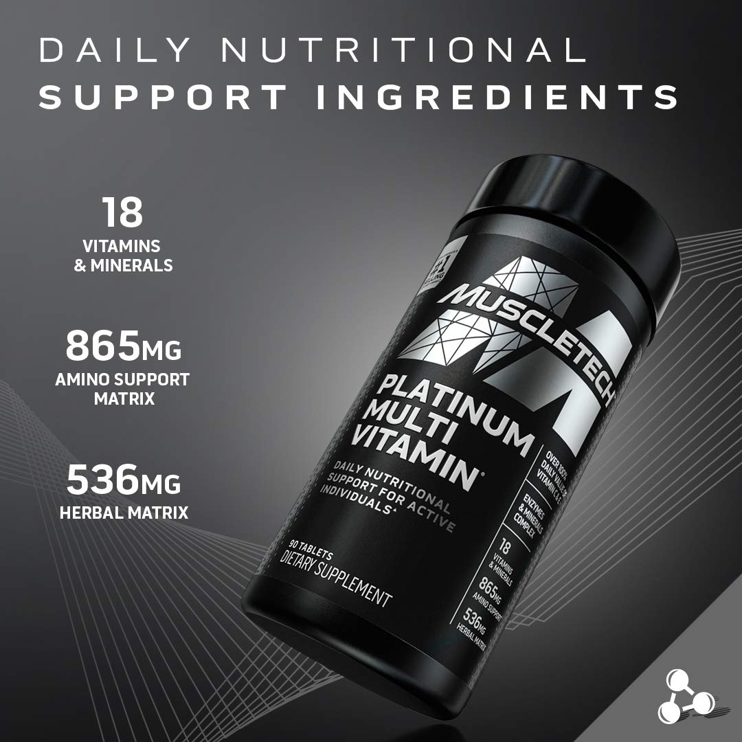 Muscletech Multivitamin for Men & Women Platinum Multivitamin | Vitamin C for Immune MuscleTech Au supplements