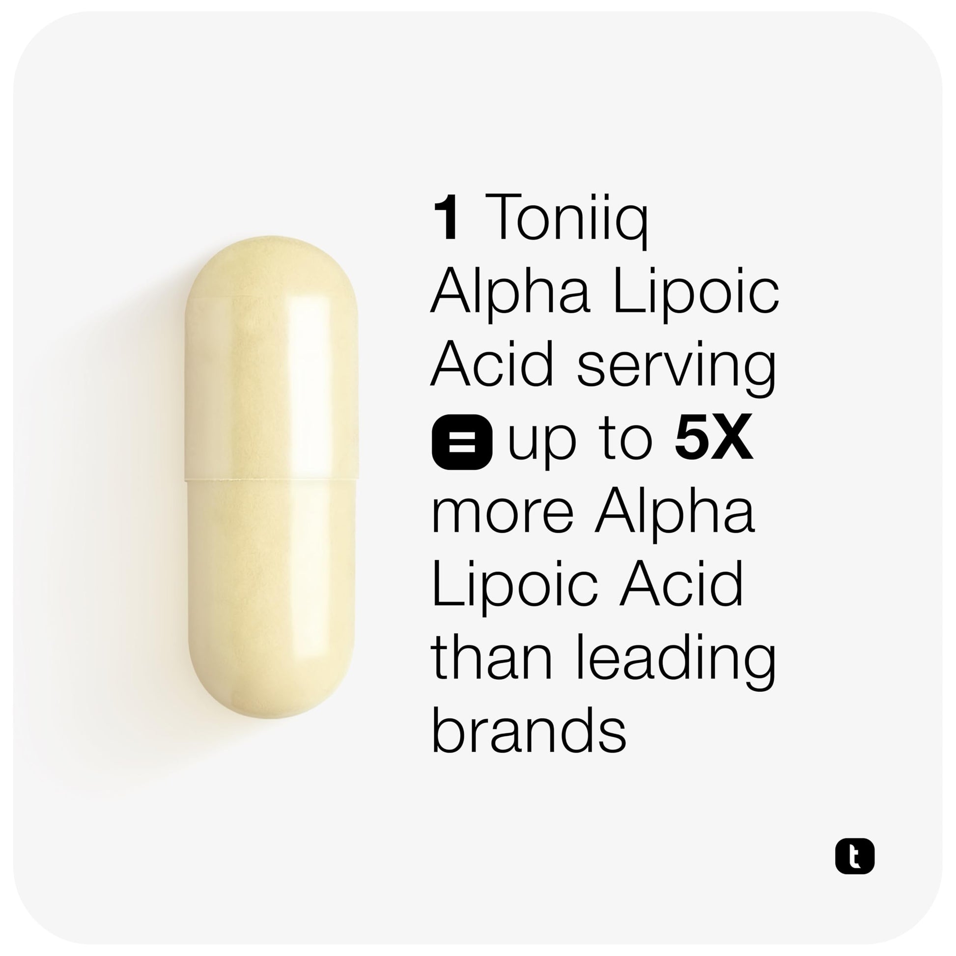 Toniiq 1000mg Ultra High Strength Alpha Lipoic Acid Capsules - Highly Purified 99%+ USP Standard - 120 Capsules ALA Supplement Toniiq Au supplements