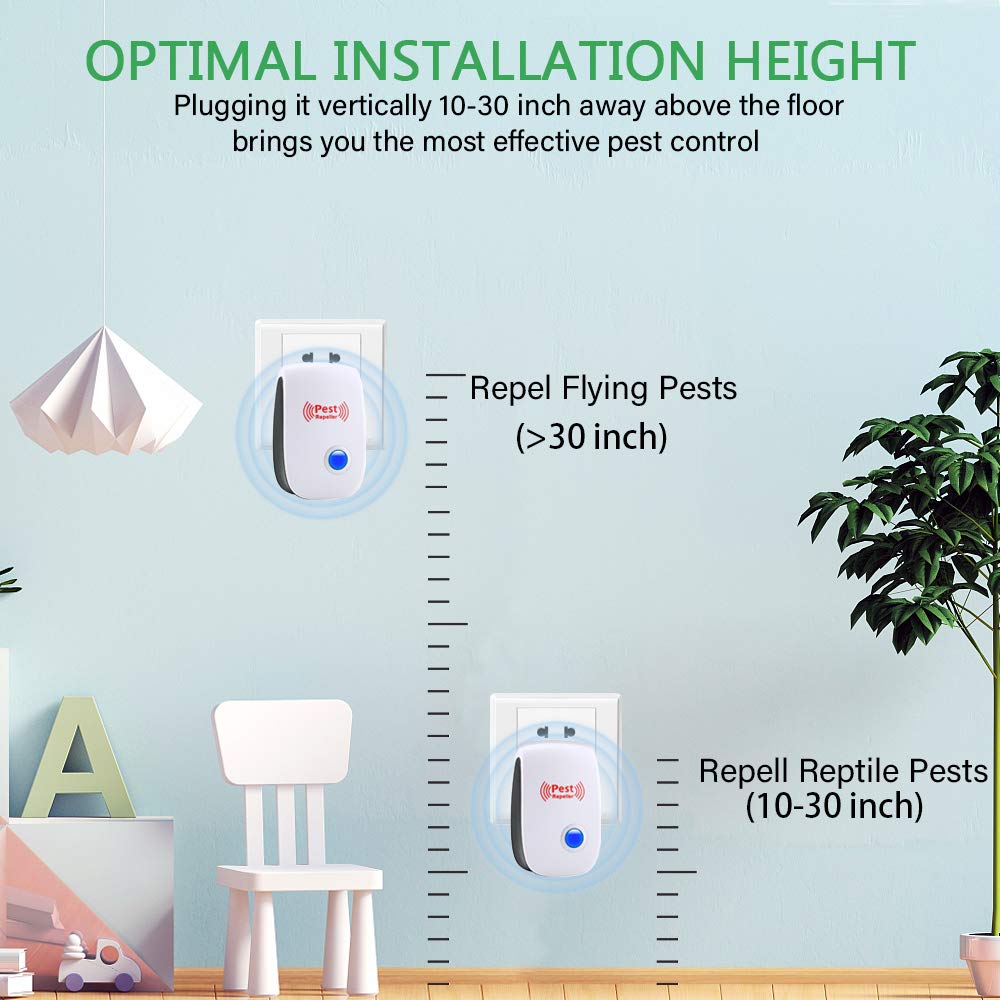 Ultrasonic Pest Repeller 6 Packs Electronic Plug in Indoor Sonic Repellent Palmandpond Au supplements