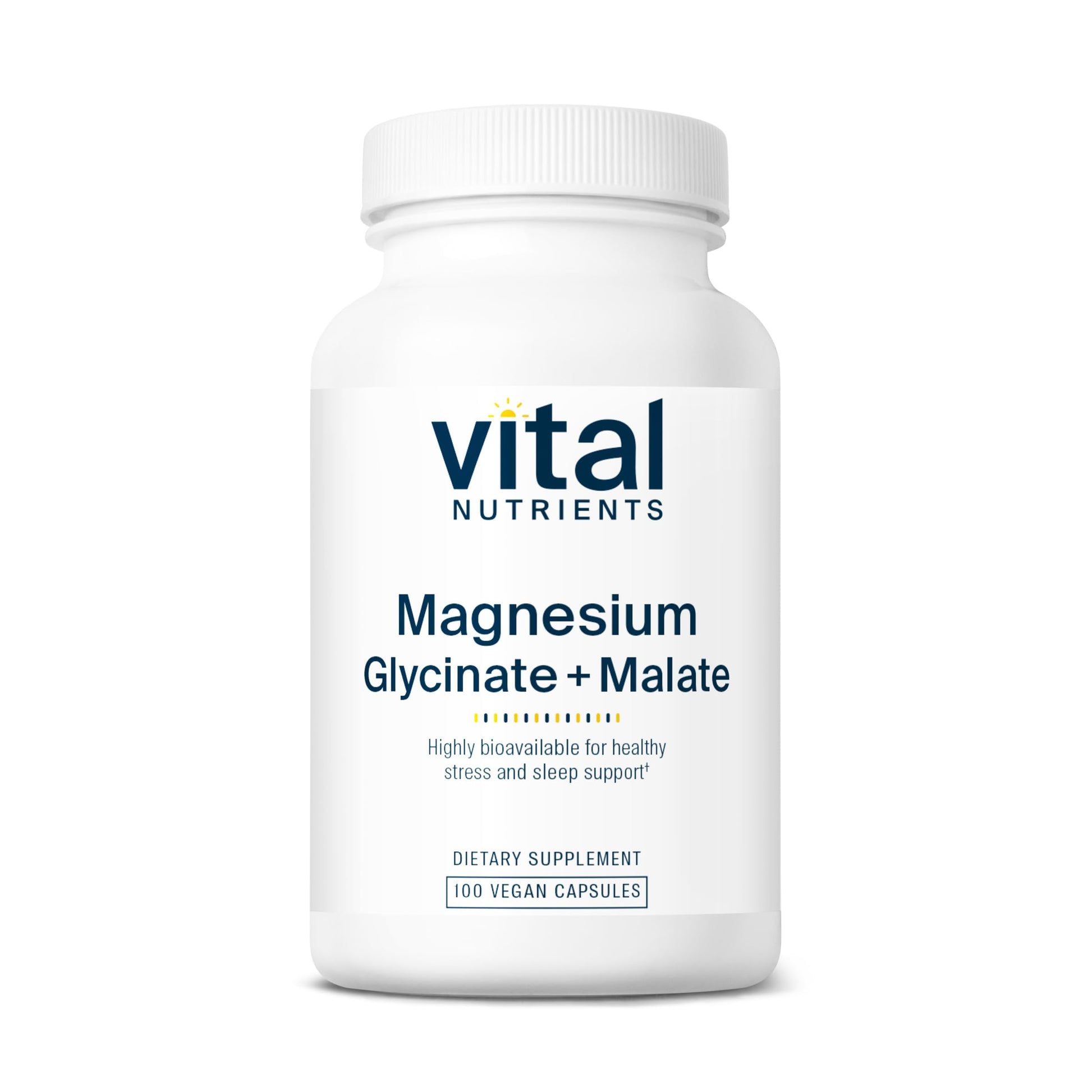Vital Nutrients Magnesium Glycinate + Malate - 120mg Vegan Magnesium Supplement for Women and Men - Muscle, Heart, Bone Support* - Promotes Relaxation - Gluten, Dairy and Soy Free - 100 Capsules Vital Nutrients Au supplements