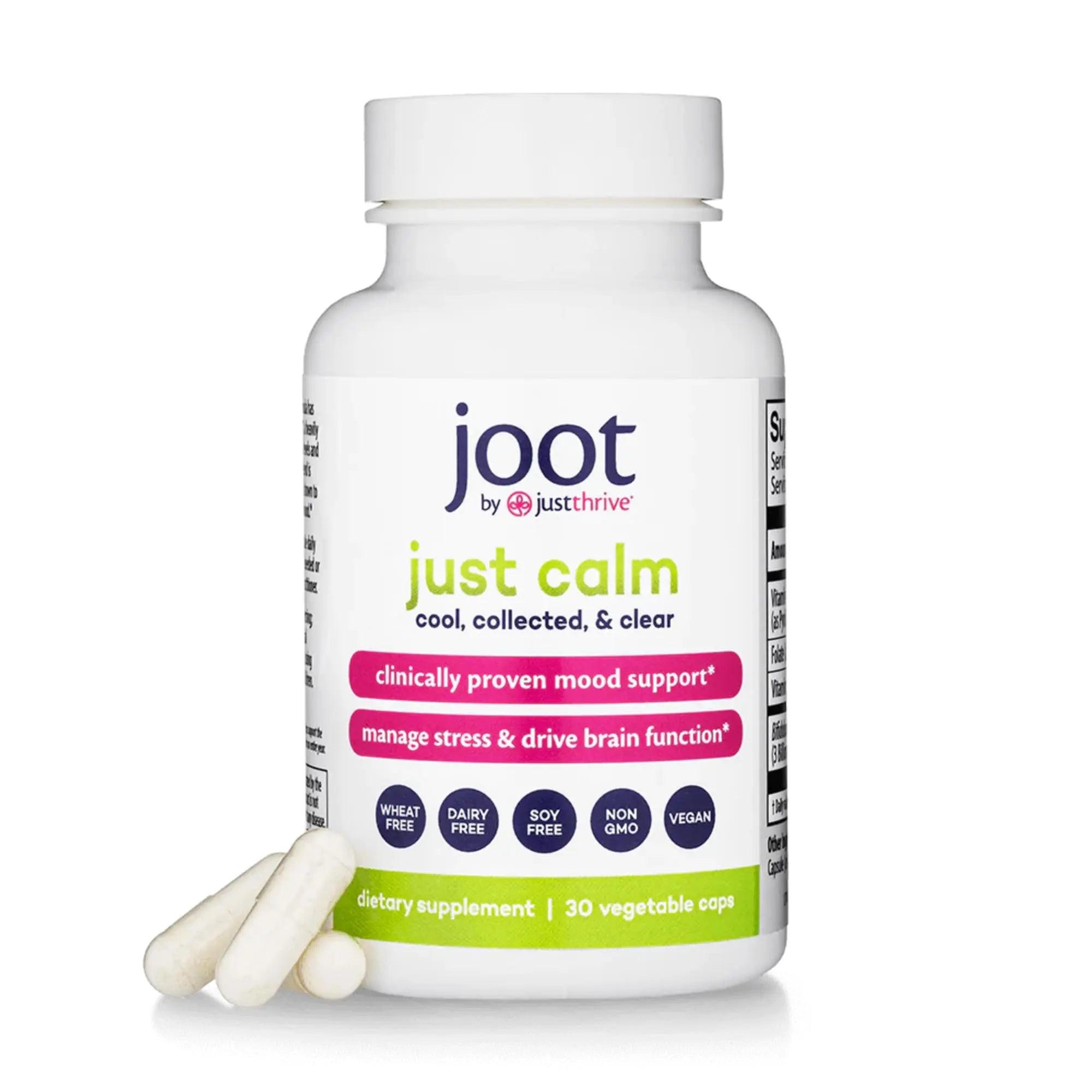 Just Thrive - Just Calm - Cortisol Manager - Calming, Memory, and Mood Support Supplement - Vegan, 30 Calm Capsules Just Thrive Au supplements