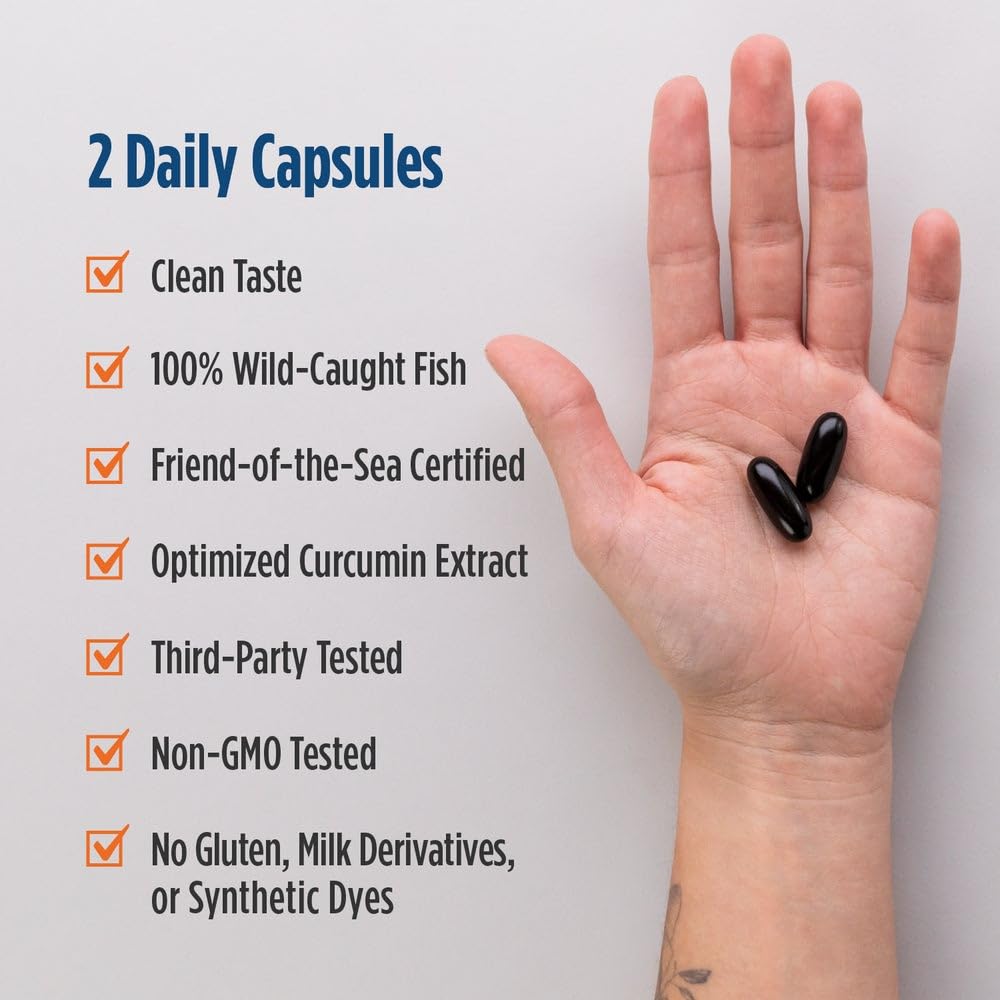 Nordic Naturals Memory Support with Curcumin - 60 Soft Gels - 1000 mg Omega-3 + 400 mg Optimized Curcumin - Memory, Cognition - Contains Phosphatidylcholine & Huperzine A - Non-GMO - 30 Servings Nordic Naturals Au supplements