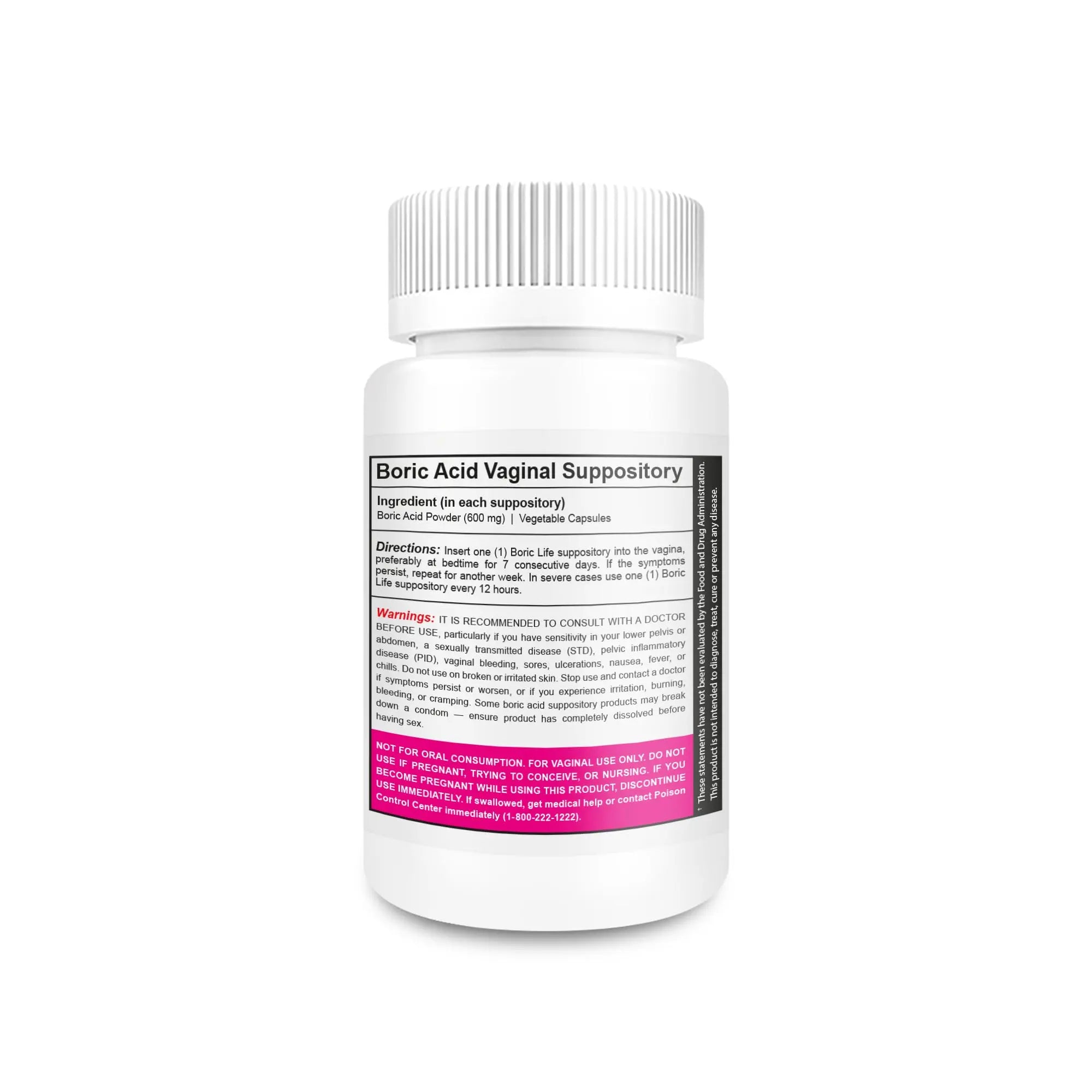 NutraBlast Boric Acid Suppositories - 100% Pure Made in USA - Boric Life Intimate Health Support (60 Count) NutraBlast Au supplements