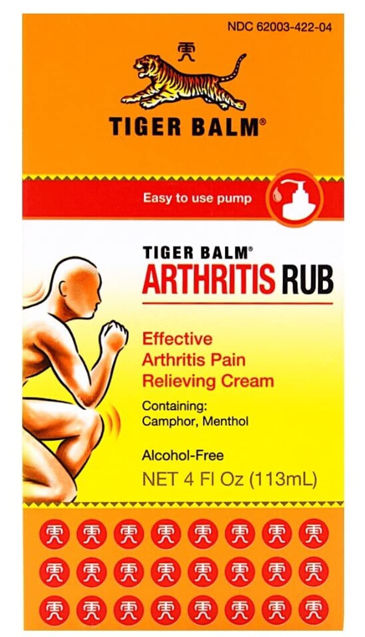 Tiger Balm Arthritis Rub, 4 oz. – Sore Muscle and Joint Relief Cream – for Use with Rheumatoid Arthritis and Carpal Tunnel – Effective Muscle Relief Rub - 2 Pack Tiger Balm Au supplements