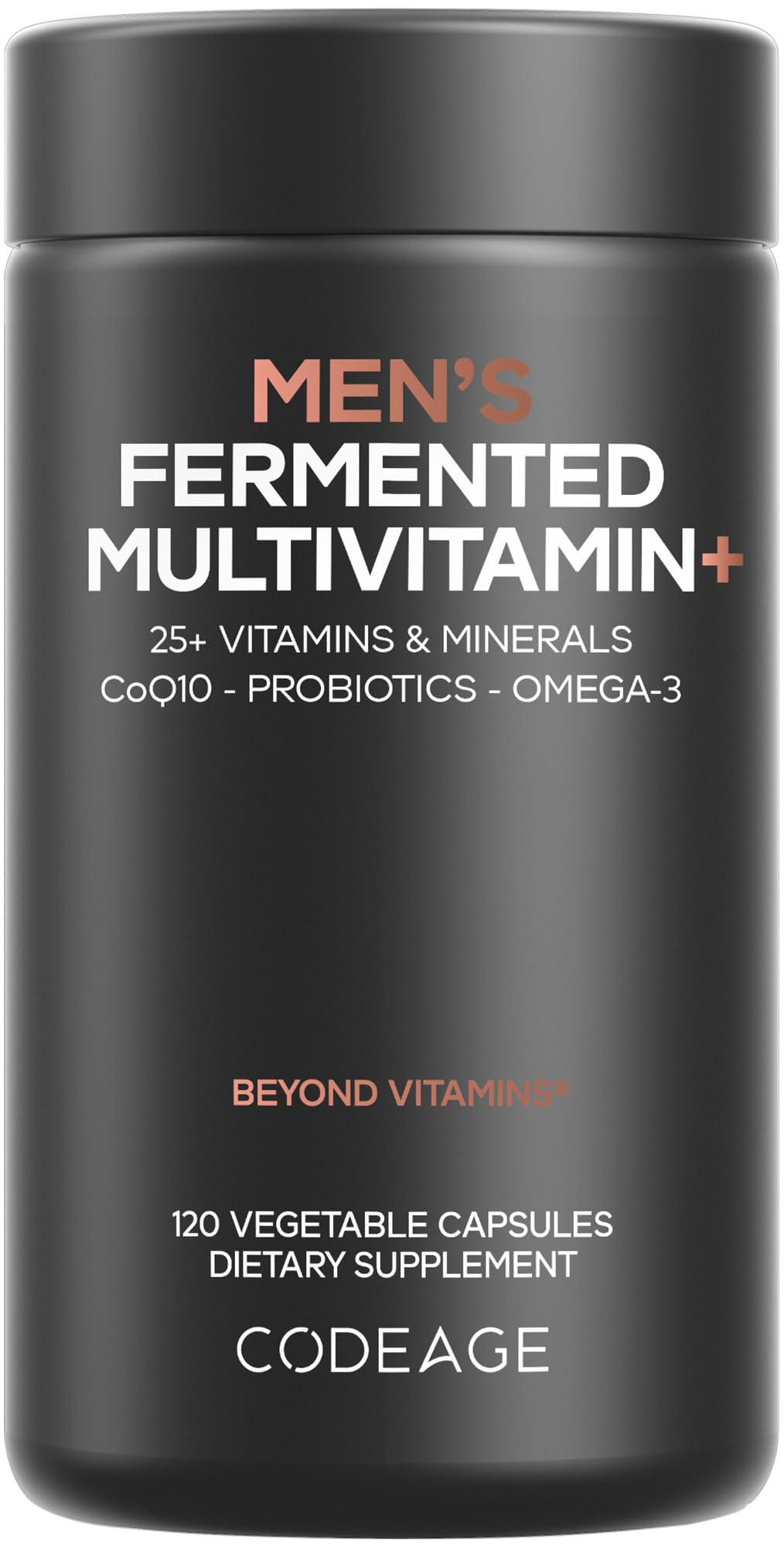 Codeage Men’s Daily Multivitamin – 25+ Essential Vitamins & Minerals, Organic Whole Foods, Probiotics, Omega-3, Zinc, Vitamins A, B, C, D, E & K – 120 Capsules Codeage Au supplements