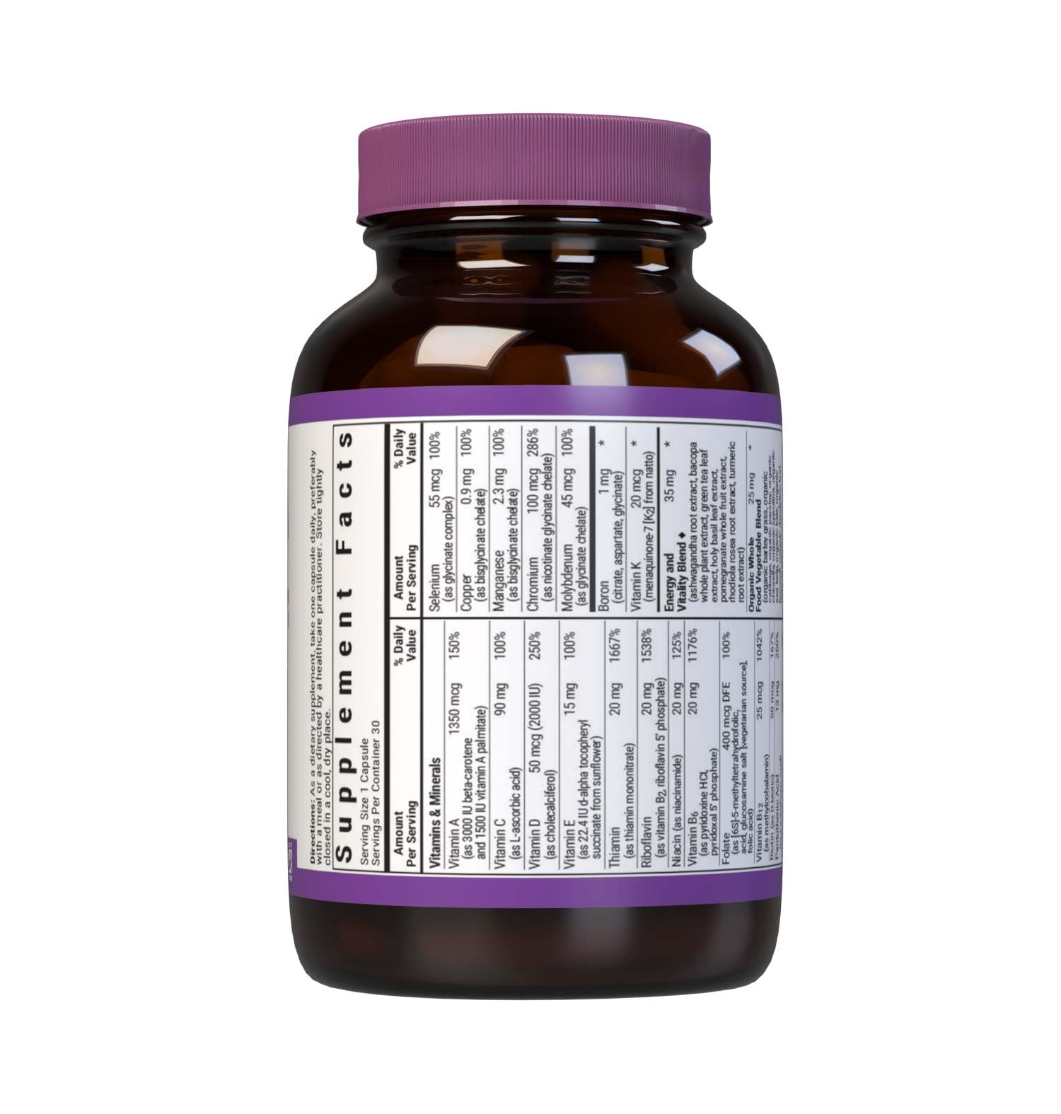 Bluebonnet Nutrition Maxi One Whole Food Multiple, Enzymes, Energy, Vitality, Gluten, Kosher, Soy & Dairy-Free, Vegetarian Friendly, Non-GMO, 30 Count BlueBonnet Au supplements