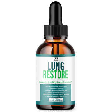 Lung Restore Drops, Official LungRestore Liquid Supplement Drops with All Natural Ingredients, Lung Restore Advanced Lungs Wellness Support Formula with Premium Vitamins for Women & Men (30 Servings) MJO Au supplements