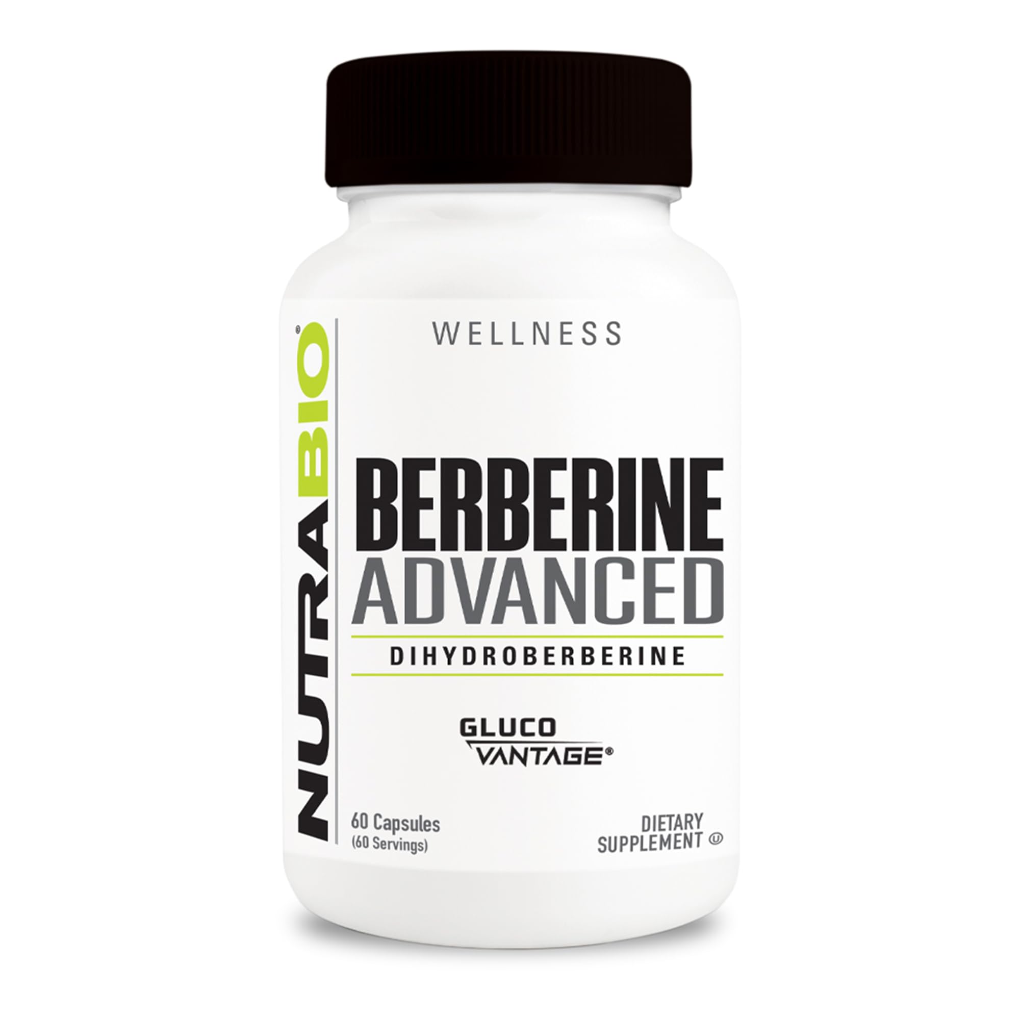 NutraBio Berberine Advanced Supplement (Dihydroberberine), 200 mg - Provides Advanced Absorption Carbohydrate Tolerance Support, 60 Caps NutraBio Au supplements