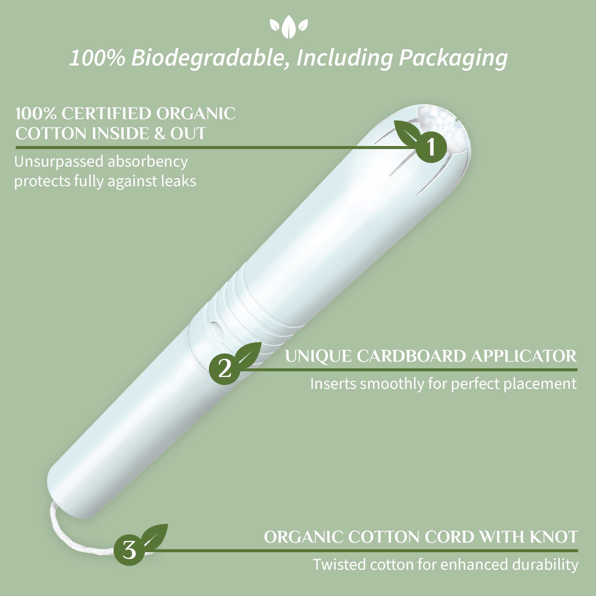 Organyc 100% Certified Organic Cotton Tampons - Cardboard Applicator, Free from Chlorine, Perfumes Organyc Au supplements