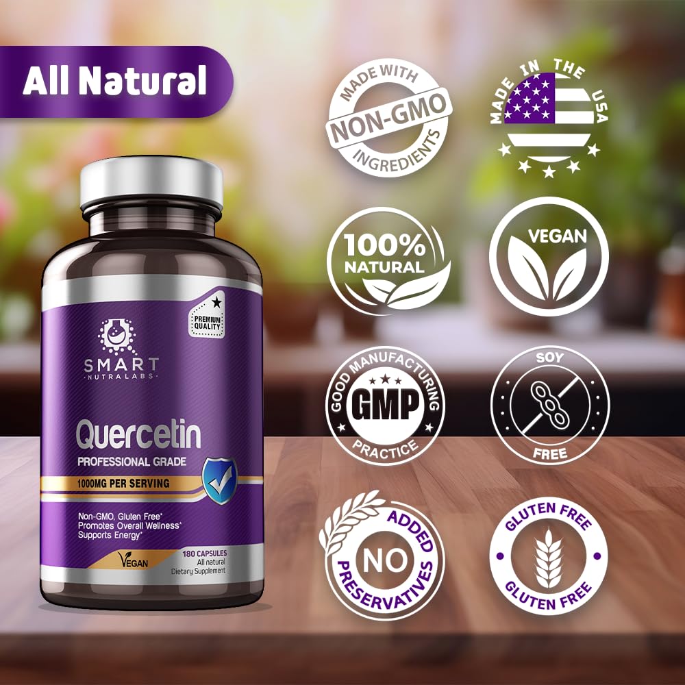 SMART NUTRA LABS Quercetin 1000mg- 180 Vegan Capsules SMART NUTRA LABS Au supplements