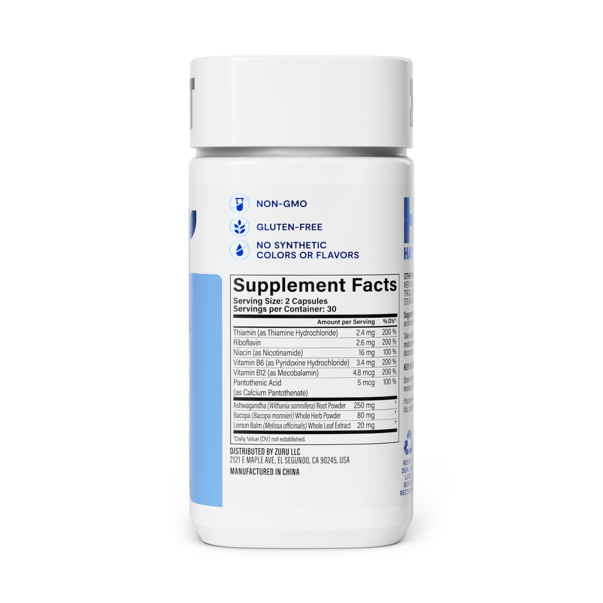 Habit Stress Relief Supplement (60 Capsules) - New Look, Supports Relaxation & Mood Balance, Vitamin B, Adaptogens, Lemon Balm, Calming, Vegan, Non-GMO (1 Pack) H' Habit Au supplements