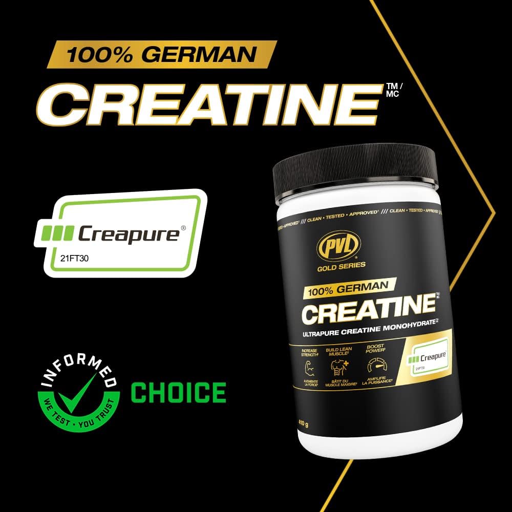 PVL Creapure Creatine – 100% Pure German Creatine Monohydrate Powder-Pharmaceutical Grade Muscle Building Supplement for Strength Training, Pre Workout & Post Workout Protein Support–410g 82 Servings PVL Au supplements