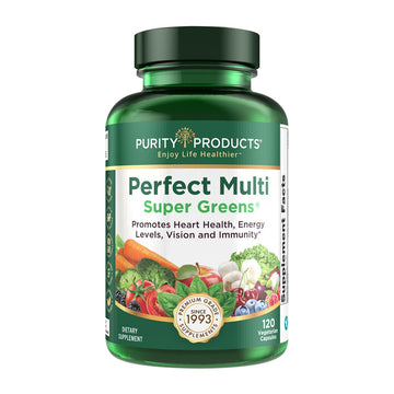 Purity Products Perfect Multi Super Greens Dietary Supplement Health Nutrition, 120 count Purity Products Au supplements